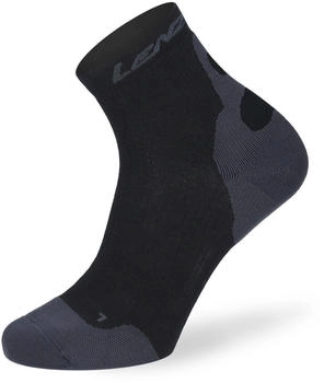 Lenz Sportsocken Compression low merino schwarz