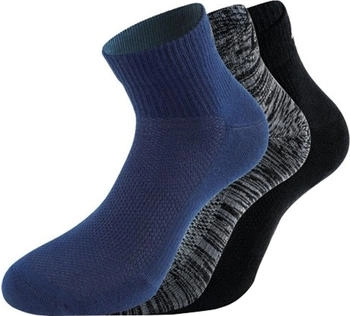 Lenz Performance Quarter Tech Socken schwarz grau blau