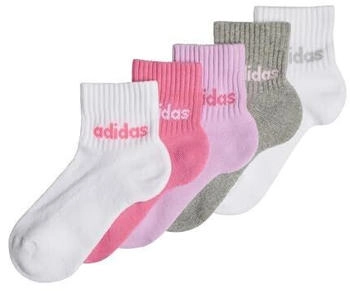 Adidas Linear Ankle Socken Paar weiß pink lila grau