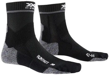 X-Bionic Run Fast Socken schwarz grau