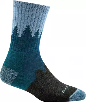 Darn Tough Treeline Micro Crew Midweight Cushion Wandersocken blau