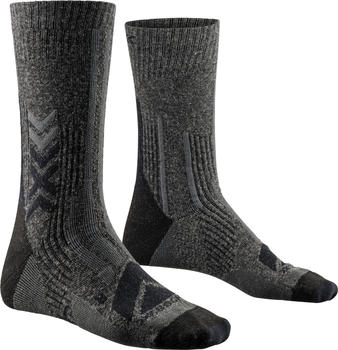 X-Socks Hike Perform Merino Crew Wandersocken grau schwarz