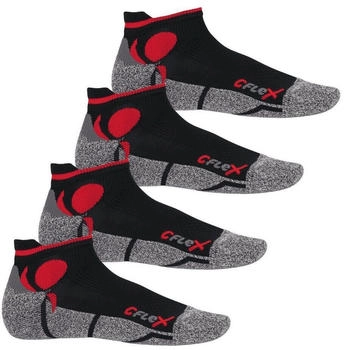 CFLEX Funktions-Sneakersocken Paar schwarz rot