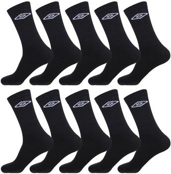 Umbro Langlebige Herren-Sportsocken schwarz 10er-Pack