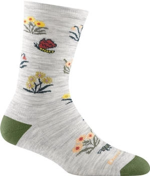 Darn Tough Baumwolle Bloom Crew Lightweight Ash