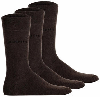 Bugatti Socken 3er Pack Soft Cotton uni braun