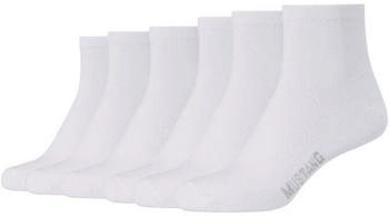 MUSTANG Kurzsocken 6er Pack wei&szlig;