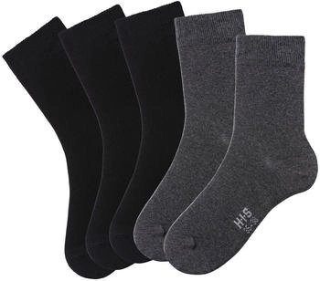 H.I.S Jeans Socken hellgrau dunkelgrau schwarz