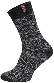 HomeOfSocks Wollsocke Skandinavisch Flag Norwegen anthrazitgrau