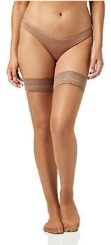 Dim Halterlose Strümpfe glänzend beige x1