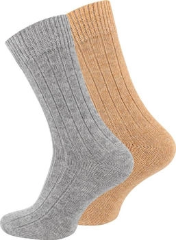 Cotton Prime Paar Wollsocken Alpaka hellgrau beige