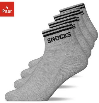 Snocks Retro Sneaker Socken grau