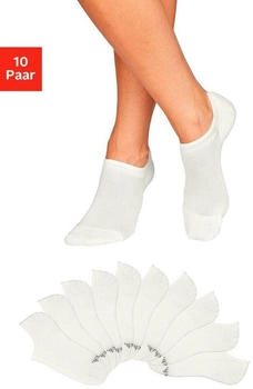 Bench Sneakersocken 10er-Pack Pikeestruktur ecru