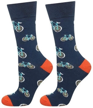 Soxo Socken Fahrrad-Motiv marineblau