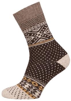 HomeOfSocks Wollsocke Hygge 45% braun bunt