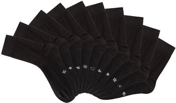 H.I.S Jeans Basicsocken 10er-Pack eingestrickten Symbolen schwarz