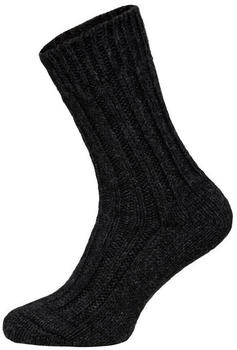 HomeOfSocks Wollsocken Alpaka Natur anthrazitgrau Paar