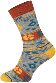 HomeOfSocks Wollsocken Hygge grau bunt Paar