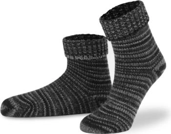Normani Paar Wollsocken Umschlag grau