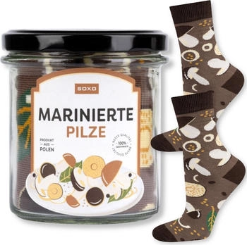 Soxo Baumwollsocken 'Eingelegte Pilze'