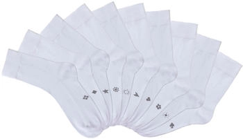 H.I.S Jeans Basicsocken 10er-Pack eingestrickten Symbolen weiß