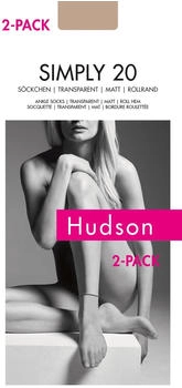 Hudson Paar 'Simply 20' Söckchen transparent matt Komfortbund