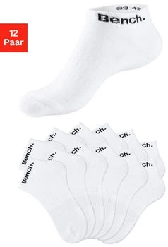 Bench Sportsocken Tennis Kurzsocken Halbfußfrottee weiß