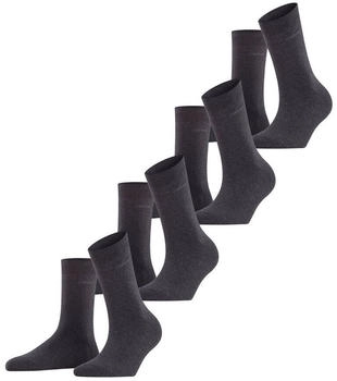 Esprit Solid SO Baumwolle einfarbig Multipack Socken anthrazit 4er Pack