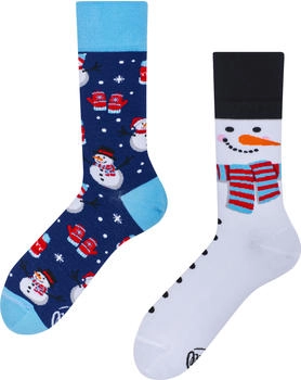 Many Mornings Socken Snowman blau weiß