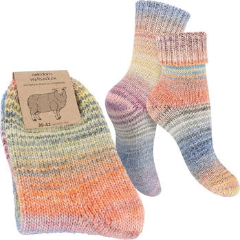 celodoro Mouline Wollsocken Umschlag bunt