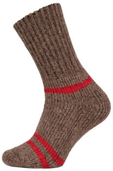 HomeOfSocks Socken Alpaka Streifen Design krempelbar 95% Wolle braun