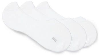 Hugo Boss Dreier Pack Füßlinge aus Baumwoll-Mix 50541442 weiß