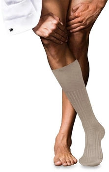 Falke Kniestr&uuml;mpfe No Finest Piuma Cotton beige