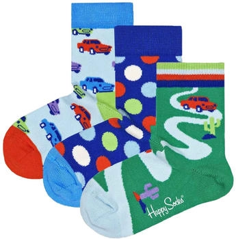 Happy Socks Kinder Socken 3er Pack Bio-Baumwolle Farbmix
