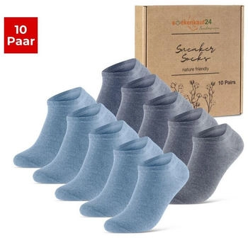 sockenkauf24 Sneaker Socken Baumwolle Komfortbund ohne Naht 70102T WP jeansblau