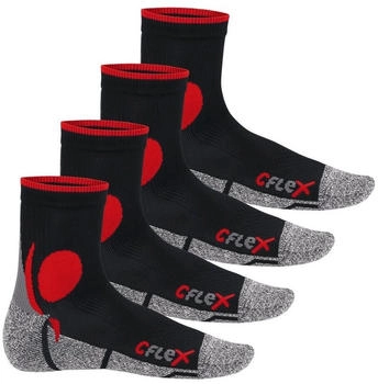 CFLEX Sportsocken Funktions-Socken Paar schwarz rot