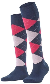 Burlington Queen Argyle Baumwolle Socken marine