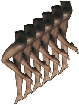Nur Die Damen Feinstrumpfhose 6-Pack seidenfein schwarz