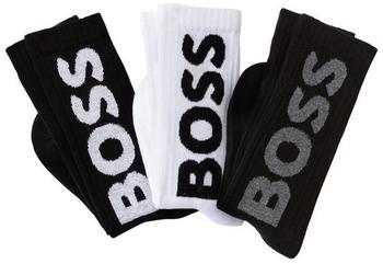 Hugo Boss 3er-Set Socken wei&szlig; schwarzem Logo 50524259