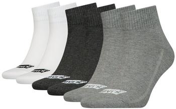 Levi's Herren Damen Quarter Socken Mid Cut Batwing Logo Paar