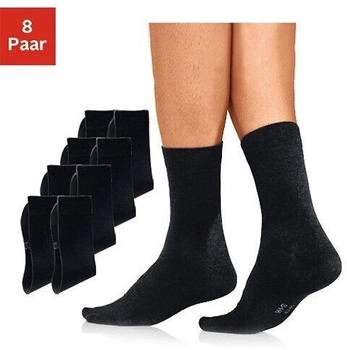 H.I.S Jeans Basicsocken Paar hoher Baumwollanteil schwarz