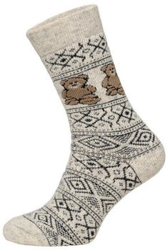 HomeOfSocks Teddy Motiv Kuschelsocken 80% Wolle