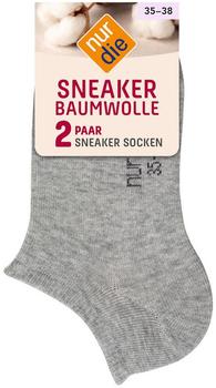 Nur Die Damen Sneaker DP Füßlinge grau hellgraumel 354