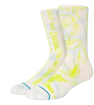 Stance Socken MERRY GRINCHMAS weiß hellblau schilf