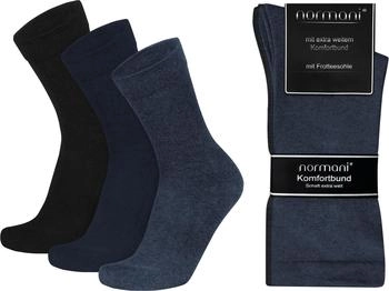 Normani Damen Socken blau schwarz