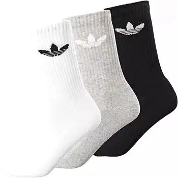 Adidas Originals Socken 'Trefoil' graumeliert schwarz weiß
