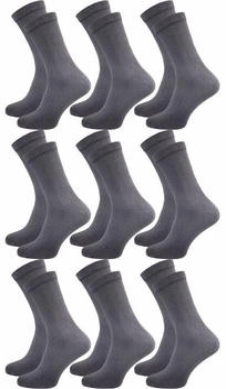 GAWILO Venensocken ohne Gummi Naht Komfortbund Paar grau