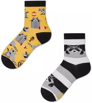 Many Mornings Raccoon Bandit Motivsocken weichem Bund