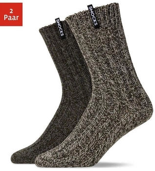 Snocks Damen Socken graumeliert oliv