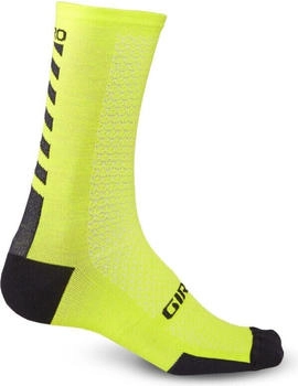 Giro HRC Merino Socken gelbgrün schwarz